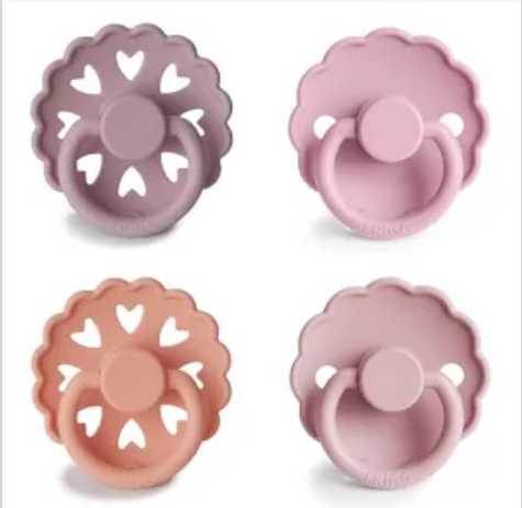 FRIGG 4-Pack Pacifiers – Round Latex – Sun, foto 3